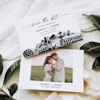 Seattle Skyline Weding Date Card