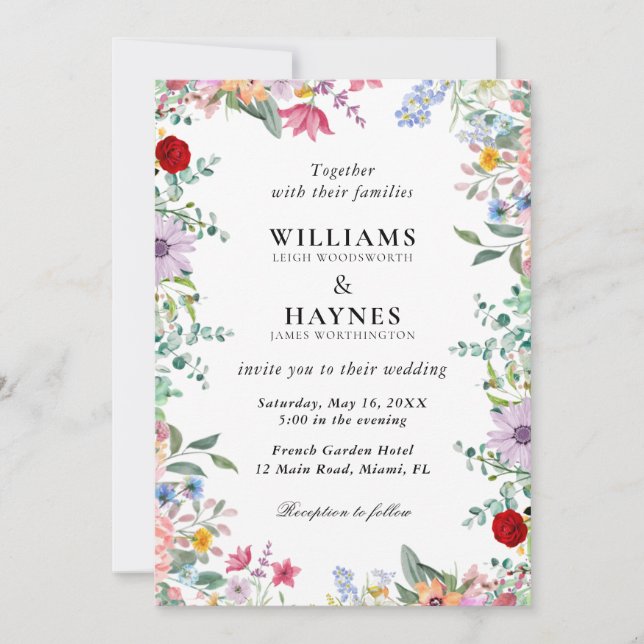 Convite Secret Garden Wedding Invitation (Frente)