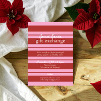 Secret Santa Cabana Listras Rosa e Vermelho Preppy