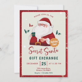Convite Secret Santa Gift Exchange Invite