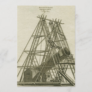 Convite Século XVIII antigo do EQUIPAMENTO da CIÊNCIA do