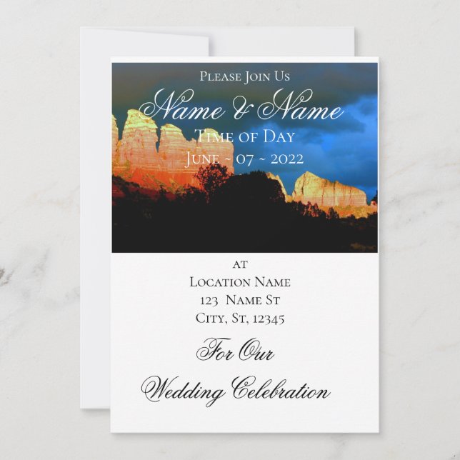 Convite Sedona Red Rocks Thunder_Cove (Frente)