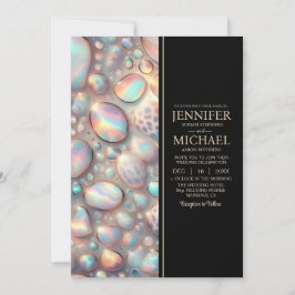 Convite SEE BACK All-In-One Exotic Posh Wedding Invitation