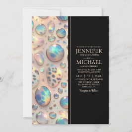 Convite SEE BACK All-In-One Exotic Posh Wedding Invitation