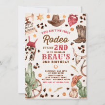 Segunda Festa de aniversário Rodeo Cowboy Selvagem