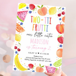 Convite Segunda Fruta de Frutti, 2° aniversário
