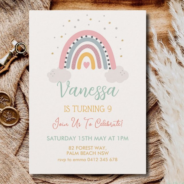 Convite segundo 1rua 3 4º 6 7 8º 9º Festa de aniversário (Criador carregado)