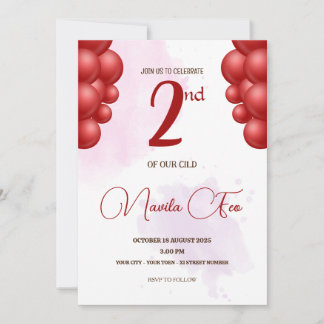 Convite segundo aniversário