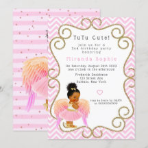 Segundo aniversário African American Girl Ballerin