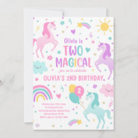 Segundo aniversário Arco-Íris de Pastel Magical Un