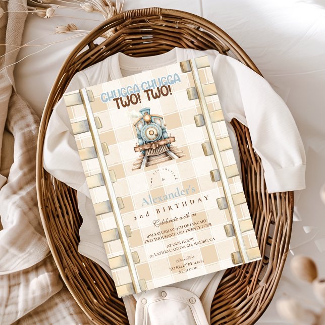 Convite Segundo aniversário Choo Train (Criador carregado)