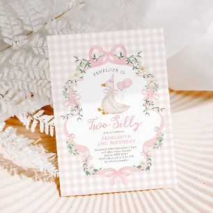 Convite Segundo aniversário de Arco Rosa com Dois Bobos