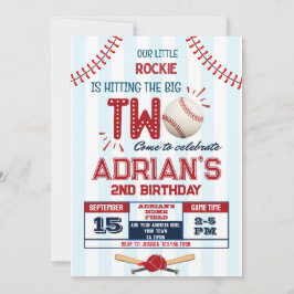 Convite Segundo aniversário de beisebol
