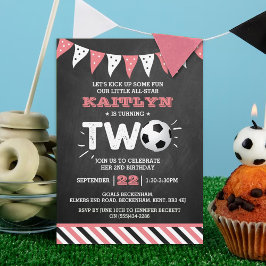 Convite Segundo aniversário de bola de futebol All-star