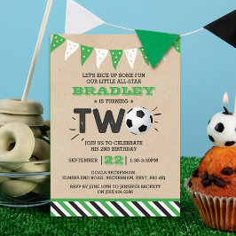 Convite Segundo aniversário de bola de futebol All-star