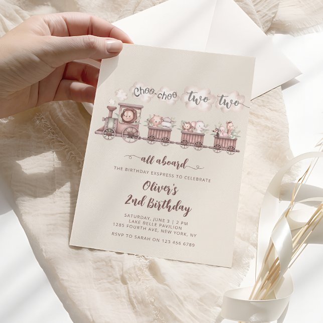 Convite Segundo aniversário de Comboios Safari (Criador carregado)