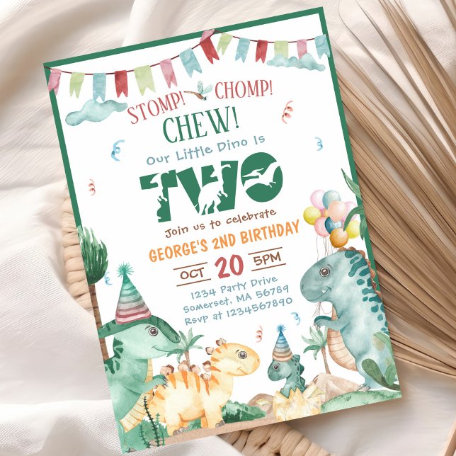 CONVITE SEGUNDO ANIVERSÁRIO DE DÍSSONO DE CHOMP E CHEW (Criador carregado)