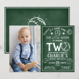 Convite Segundo aniversário de Fotografia All Star Basebal