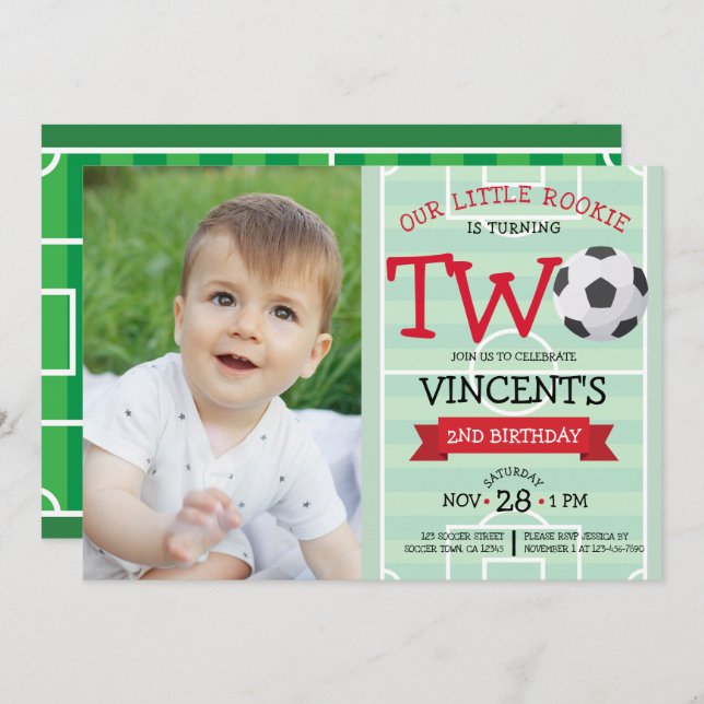 Convite Segundo aniversário de Fotografias de Campo e Fita (Frente/Verso)