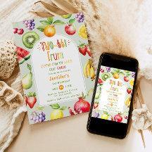 Segundo aniversário de frutas amáveis com duas fru