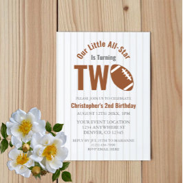 Convite Segundo aniversário de futebol All-Star