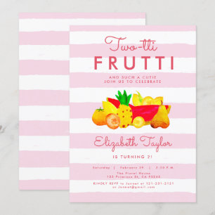 Convite segundo aniversário De Garota Tropical Dois Twott