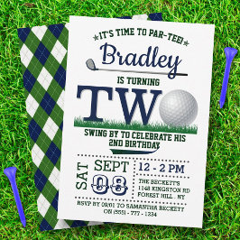 Convite Segundo aniversário de Golf PAR-TEE