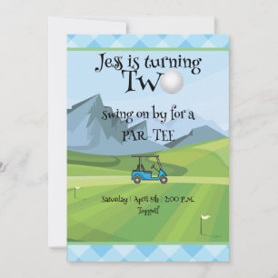 Convite Segundo aniversário de Golfe