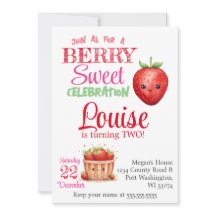 Segundo aniversário de Morango - Aniversário de cr