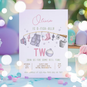 Convite Segundo aniversário De Pesca O-Fish-Ally Dois Aniv