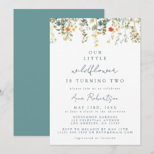 Convite Segundo aniversário de Prados de Flores Selvagem