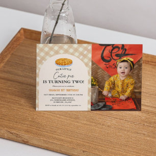 Convite Segundo aniversário de Xadrez de Ação de Graças de