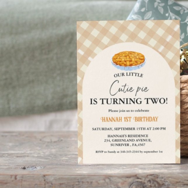 Convite Segundo aniversário de Xadrez de Ação de Graças de (Criador carregado)