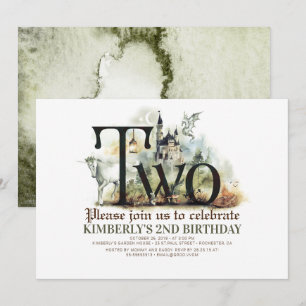 Convite segundo aniversário do Castelo de Magic do Unicor