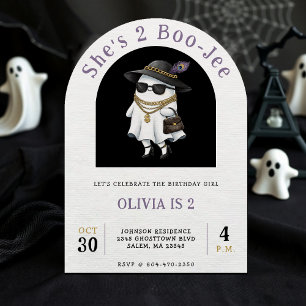 Convite Segundo aniversário do Halloween - Fantasma Dois B