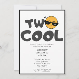 Convite Segundo aniversário engraçado neutro de gênero