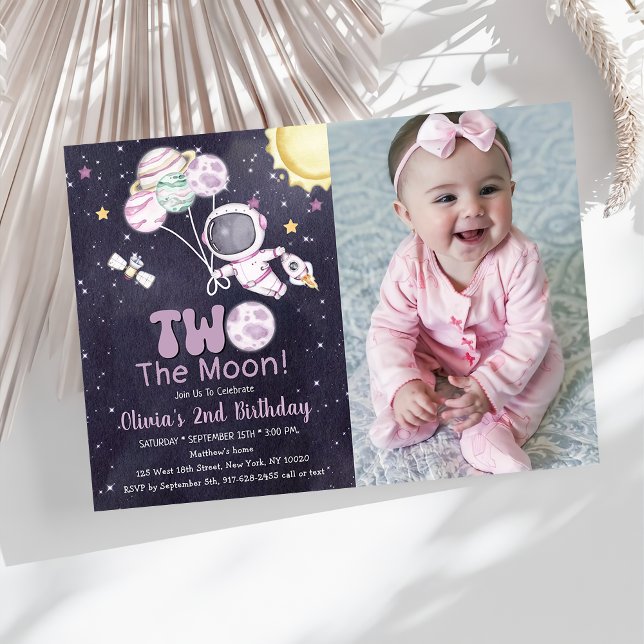 Convite Segundo aniversário Espacial Segunda Viagem Em Tor (Criador carregado)