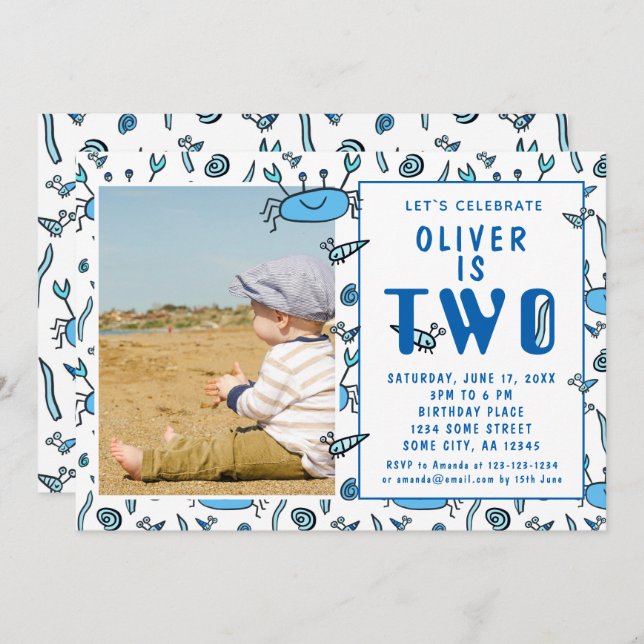 Convite Segundo aniversário Fotográfico de Bovinos Cachorr (Frente/Verso)