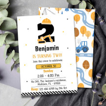 Segundo aniversário simples e fofo de caminhoneiro