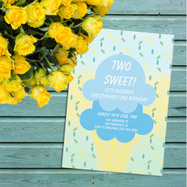 Convite segundo aniversário sorvete