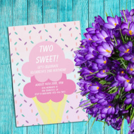 Convite segundo aniversário sorvete