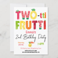 SEGUNDO ANIVERSÁRIO tropical Fruta de duas frutas