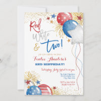 Segundo aniversário Vermelho Branco e Azul Patriót