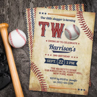 Segundo aniversário Vintage Baseball Boys