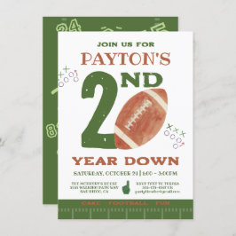 Convite Segundo de futebol 3º aniversário do 4º ano Descer