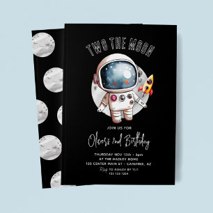 Convite segundo Dois A Festa de aniversário Da Lua