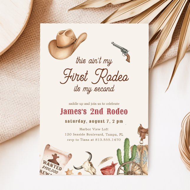 Convite Segundo Rodeio Western Cowboy 2º Aniversário (Criador carregado)
