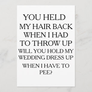 Convite Segure meu vestido enquanto eu mijo   FESTA BRIDAL