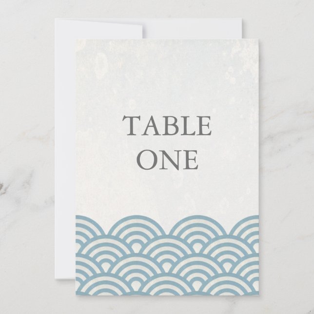 Convite Seigha Japonês Estiliza Ondas Grande Número De Mes (Frente)