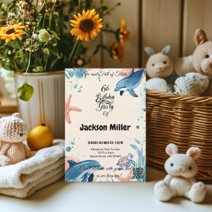 Convite Seis e Cheio de Travessuras 6º Aniversário Índigo 